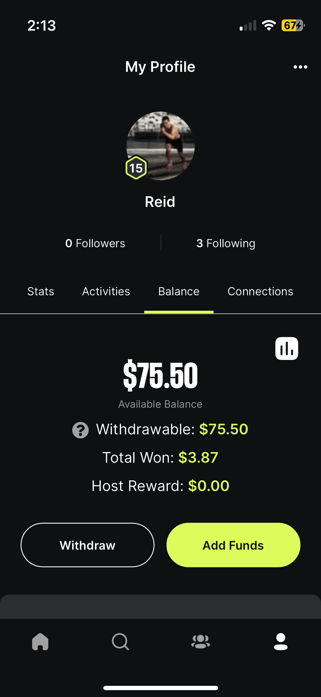 Balance Tab
