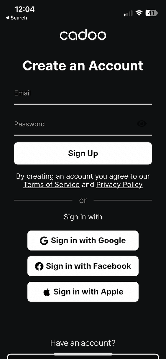 Create Account
